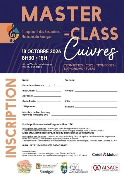 ALTKIRCH > Sorties & Découvertes > MASTERCLASS des CUIVRES 2026
