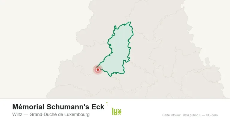 Carte de localisation de Mémorial Schumann's Eck à Wiltz (Grand-Duché de Luxembourg)