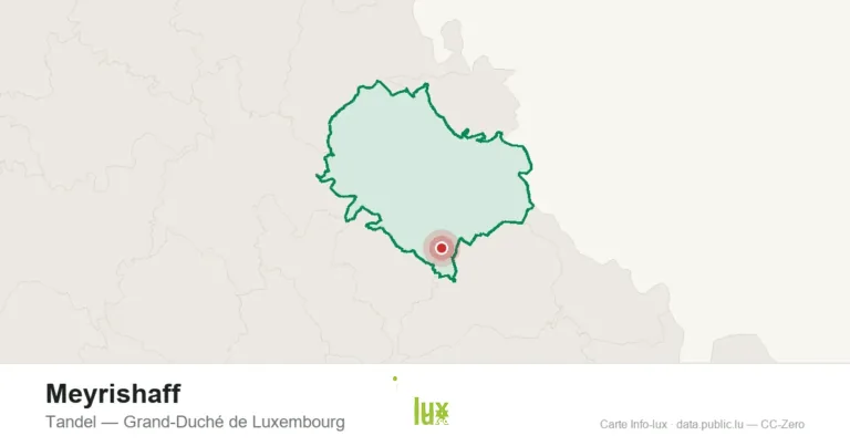 Carte de localisation de Meyrishaff à Tandel (Grand-Duché de Luxembourg)