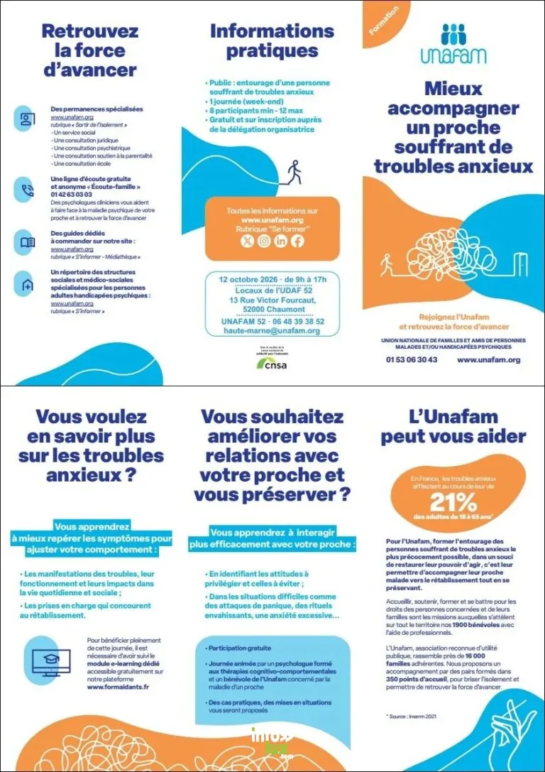 Chaumont > Jeune public & Famille > MIEUX ACCOMPAGNER UN PROCHE SOUFFRANT DE TROUBLES ANXIEUX