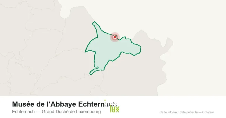 Carte de localisation de Musée de l'Abbaye Echternach à Echternach (Grand-Duché de Luxembourg)