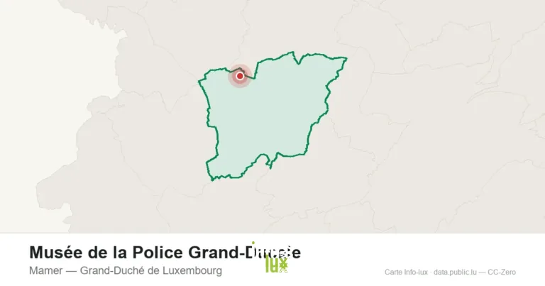 Carte de localisation de Musée de la Police Grand-Ducale à Mamer (Grand-Duché de Luxembourg)
