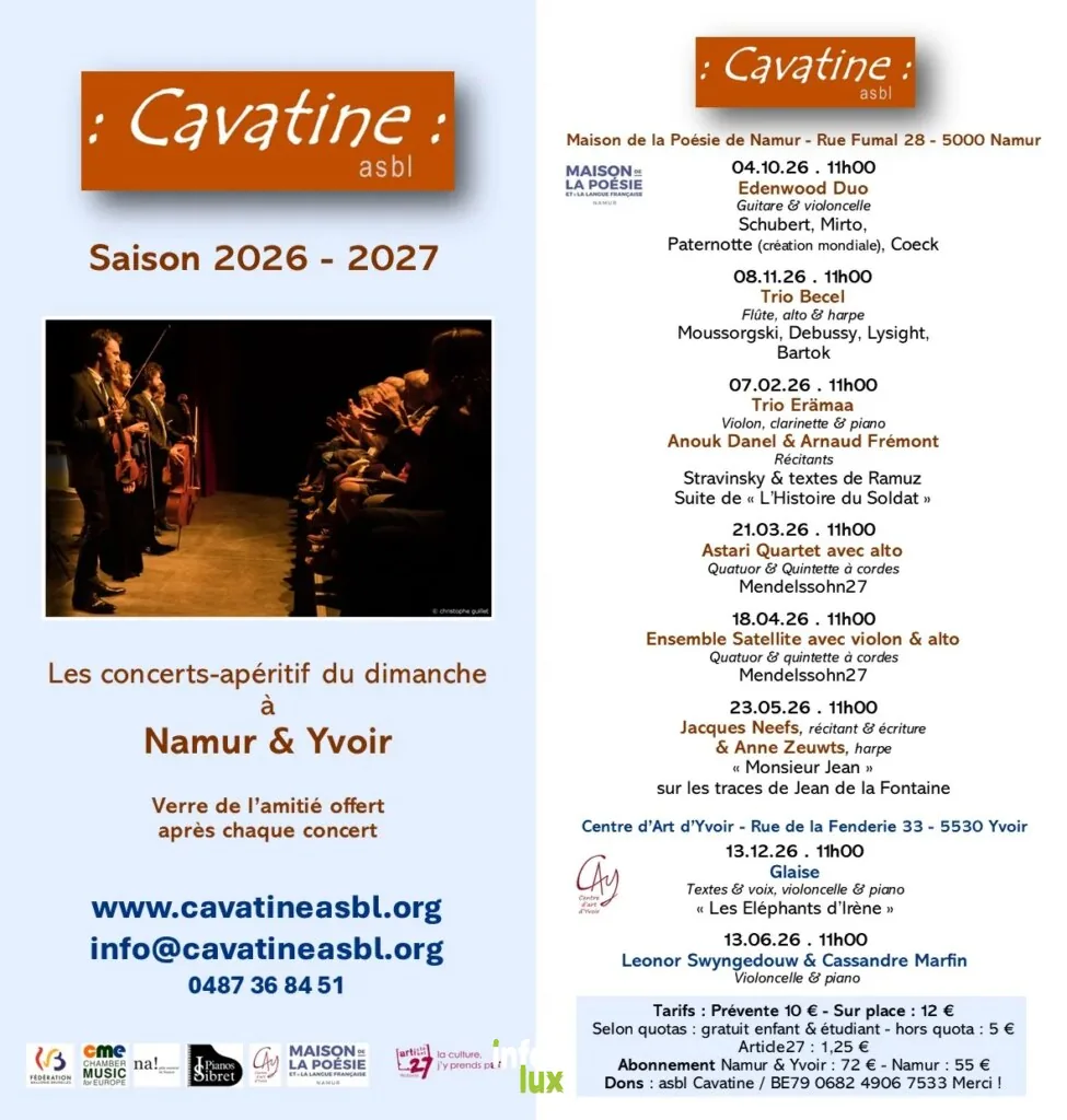 Namur > Concert > Cavatine - affiche