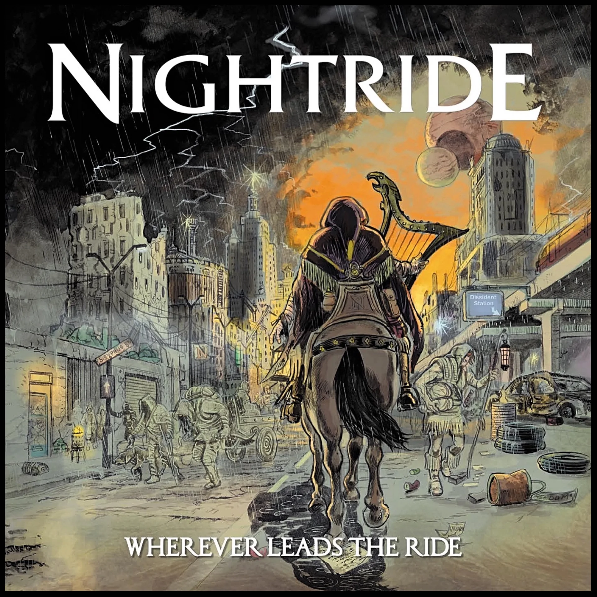 Pochette de l’album « Wherever Leads The Ride » de Nightride