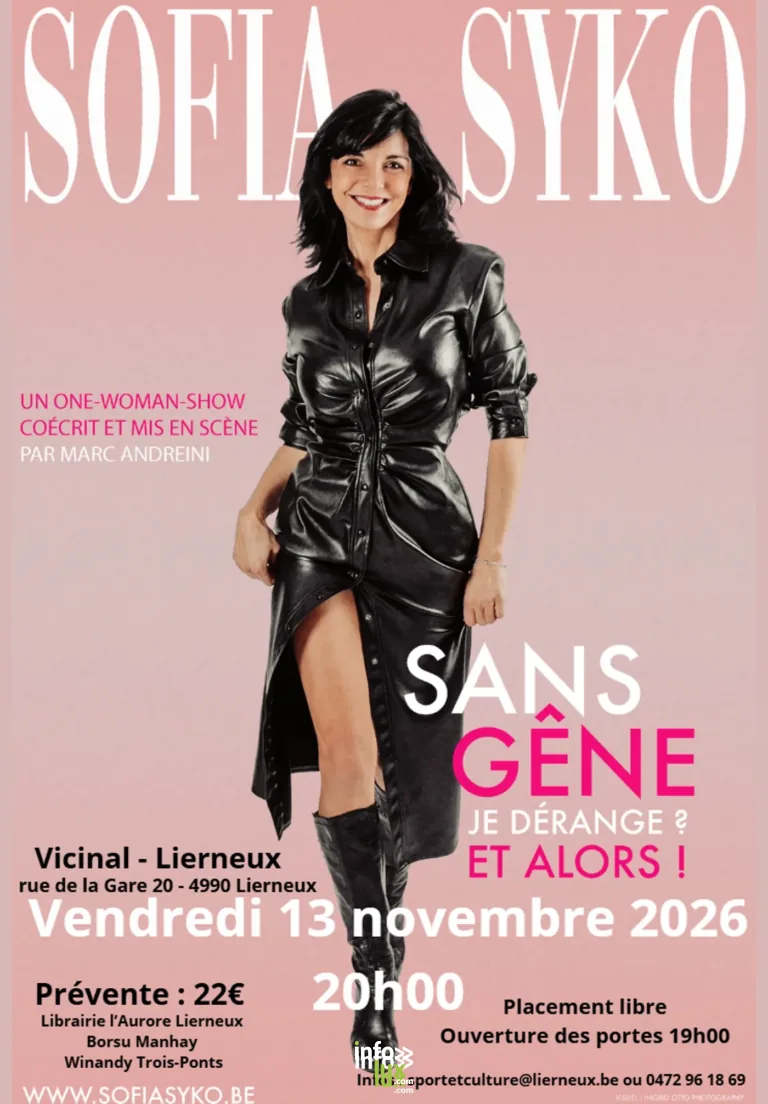 Lierneux > Événement > One woman show Sofia Syko