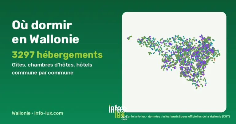 Où dormir en Wallonie : le guide des hébergements, commune par commune