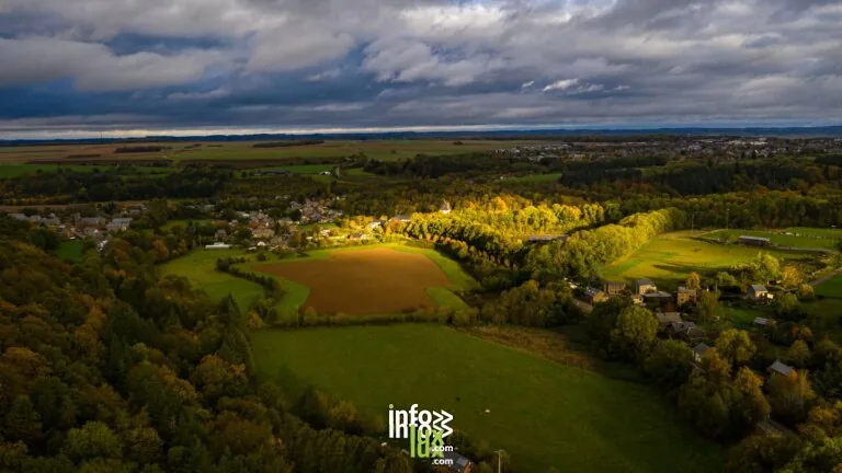 Le panorama de l'ancien presbytère d'Hargimont à Marche-en-Famenne