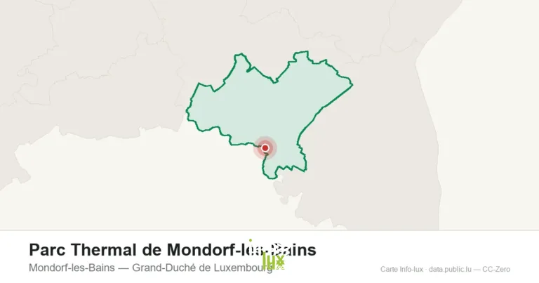 Carte de localisation de Parc Thermal de Mondorf-les-Bains à Mondorf-les-Bains (Grand-Duché de Luxembourg)