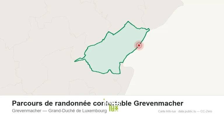 Carte du point de départ de Parcours de randonnée confortable Grevenmacher à Grevenmacher (Grand-Duché de Luxembourg)