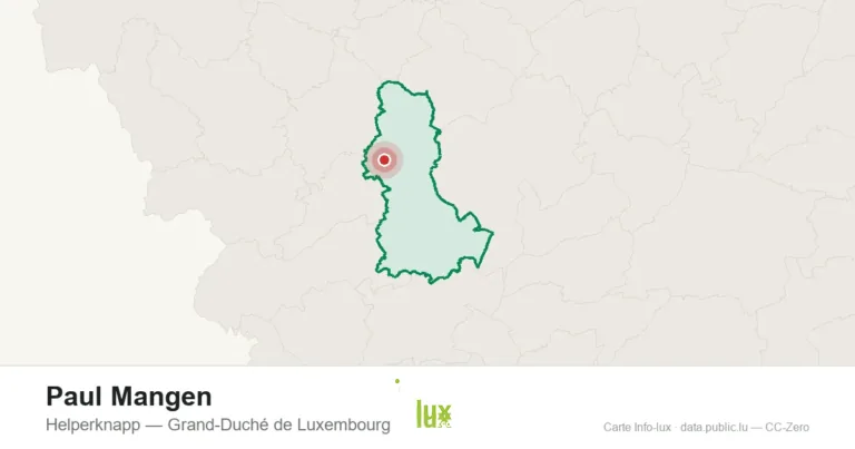 Carte de localisation de Paul Mangen à Helperknapp (Grand-Duché de Luxembourg)