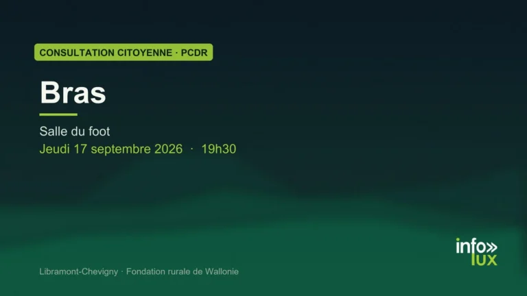 Libramont-Chevigny > Consultation > Rencontre citoyenne PCDR à Bras