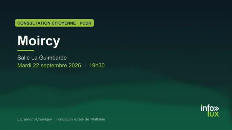 Libramont-Chevigny > Consultation > Rencontre citoyenne PCDR à Moircy