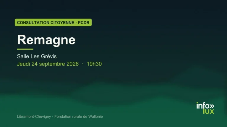Libramont-Chevigny > Consultation > Rencontre citoyenne PCDR à Remagne