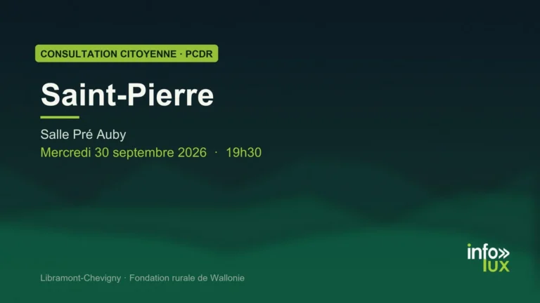 Libramont-Chevigny > Consultation > Rencontre citoyenne PCDR à Saint-Pierre