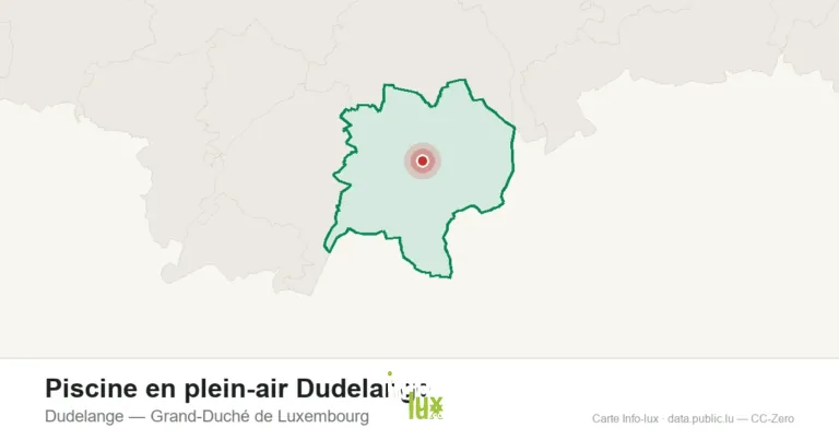 Carte de localisation de Piscine en plein-air Dudelange à Dudelange (Grand-Duché de Luxembourg)