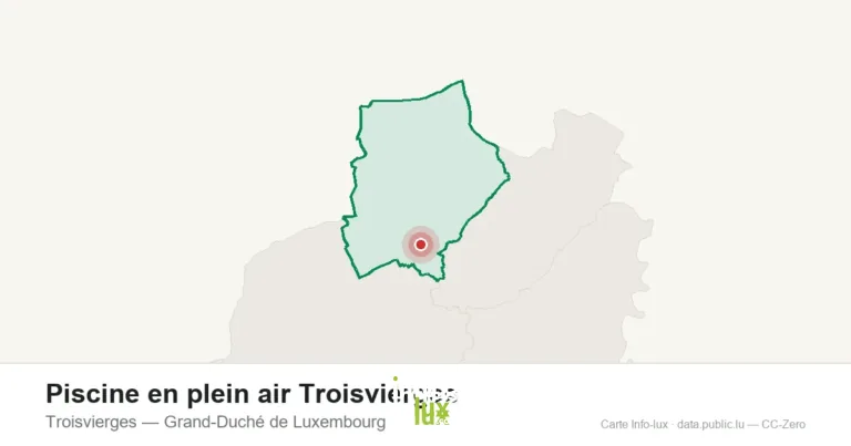 Carte de localisation de Piscine en plein air Troisvierges à Troisvierges (Grand-Duché de Luxembourg)