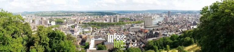 Panorama de Liège et de la vallée de la Meuse vu depuis les hauteurs de la Cité ardente