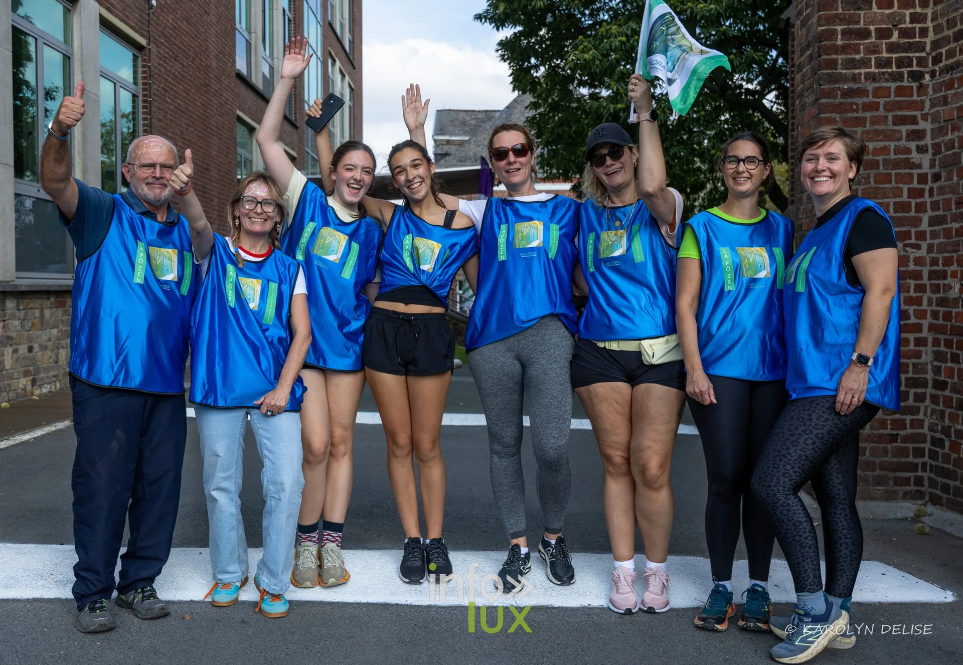 Équipe en chasuble bleue, Relais pour la Vie de Nivelles 2026
