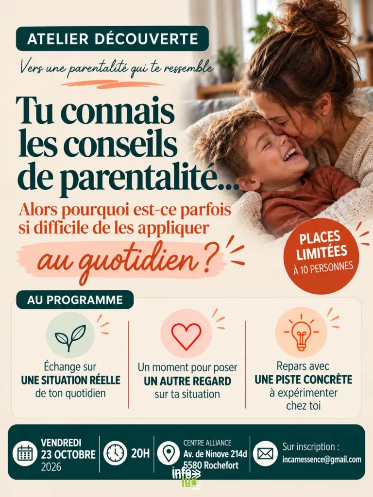 Rochefort > Atelier > Atelier parentalité - affiche