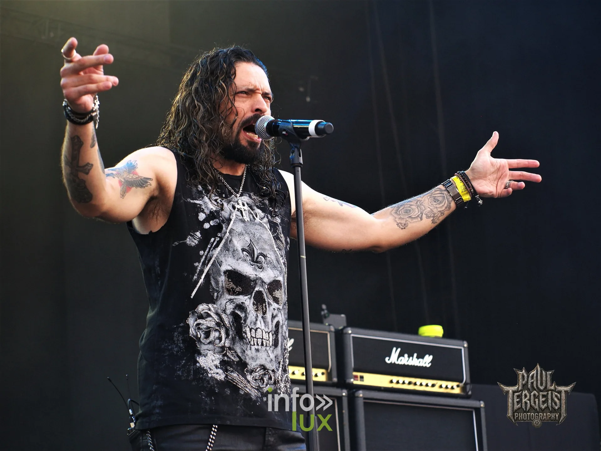 Ronnie Romero, chanteur du Michael Schenker Group, au Graspop Metal Meeting 2022