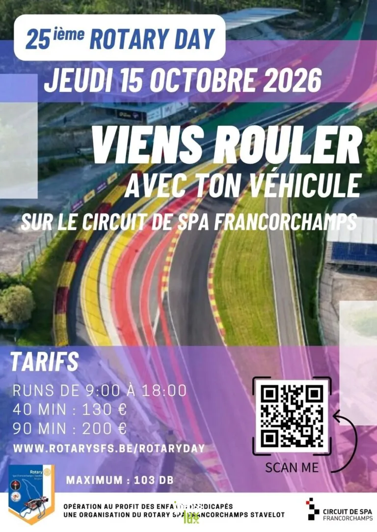 Stavelot > Balade > Rotary Days au Circuit de Spa-Francorchamps