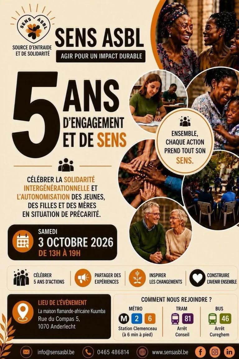 Anderlecht > Rencontre > SENS ASBL fête 5 ans de solidarité intergénérationnelle