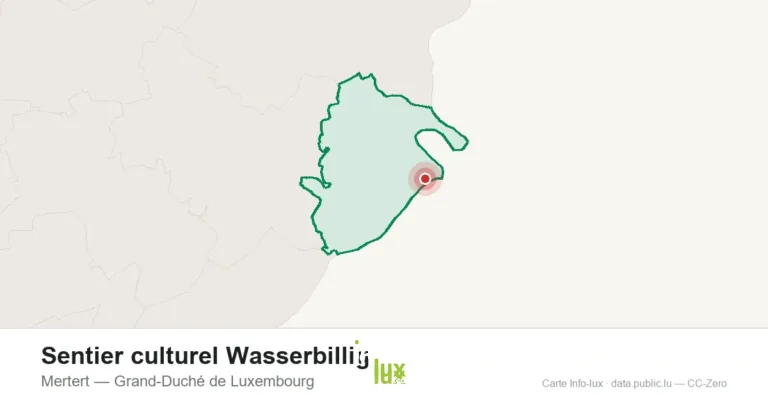 Carte de localisation de Sentier culturel Wasserbillig à Mertert (Grand-Duché de Luxembourg)