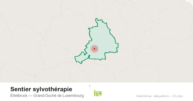 Carte de localisation de Sentier sylvothérapie à Ettelbruck (Grand-Duché de Luxembourg)