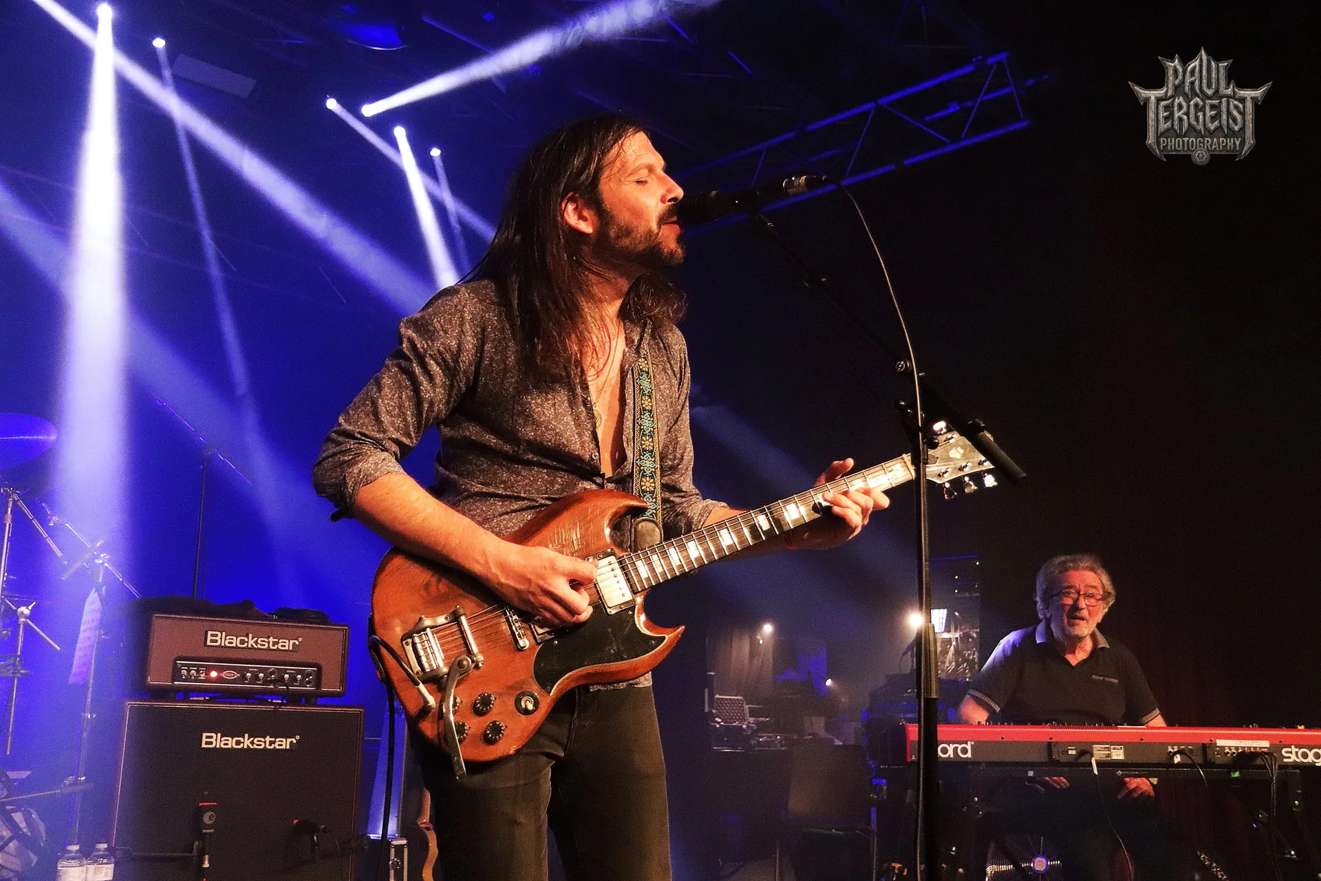 Guitariste de Ten Years After avec une Gibson SG au Golden Age Rock Festival 2023