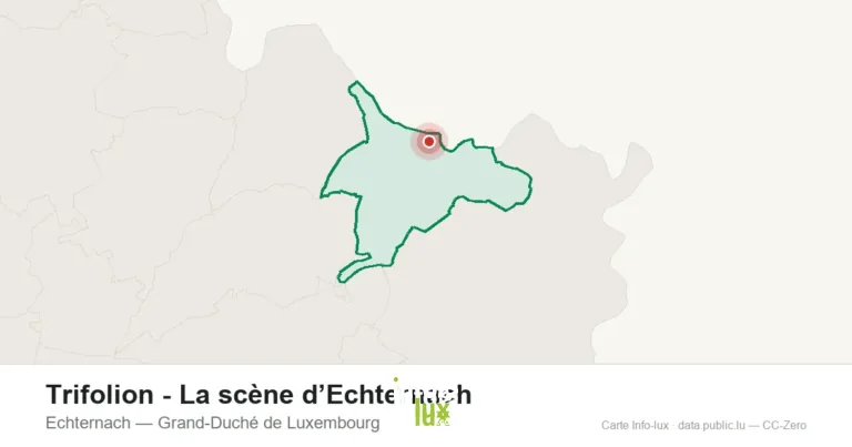 Carte de localisation de Trifolion - La scène d’Echternach à Echternach (Grand-Duché de Luxembourg)