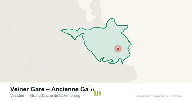 Carte de localisation de Veiner Gare – Ancienne Gare à Vianden (Grand-Duché de Luxembourg)
