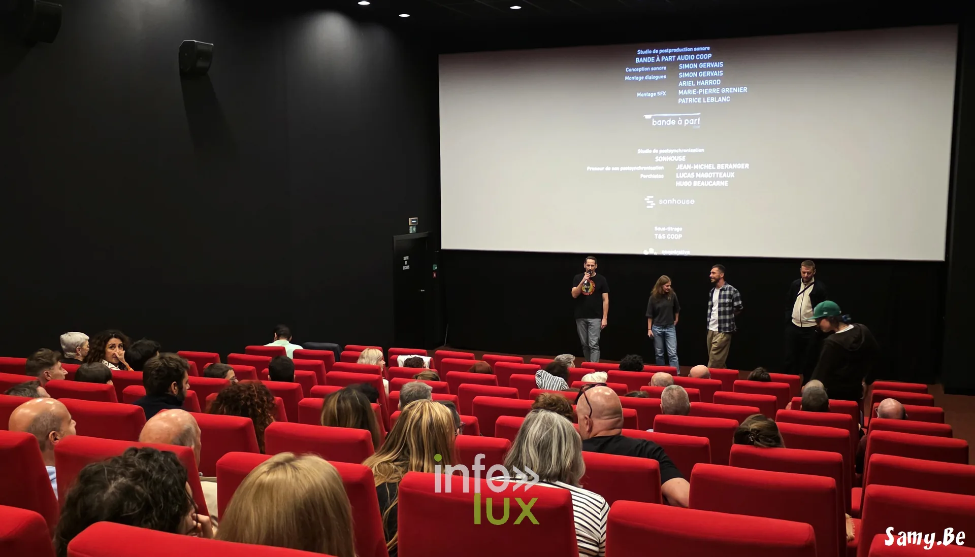 La salle du Plaza Art de Mons pendant la rencontre qui a suivi la projection de Vigilante