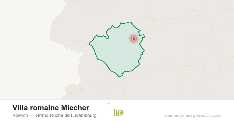 Villa romaine Miecher à Koerich : patrimoine au Grand-Duché de Luxembourg