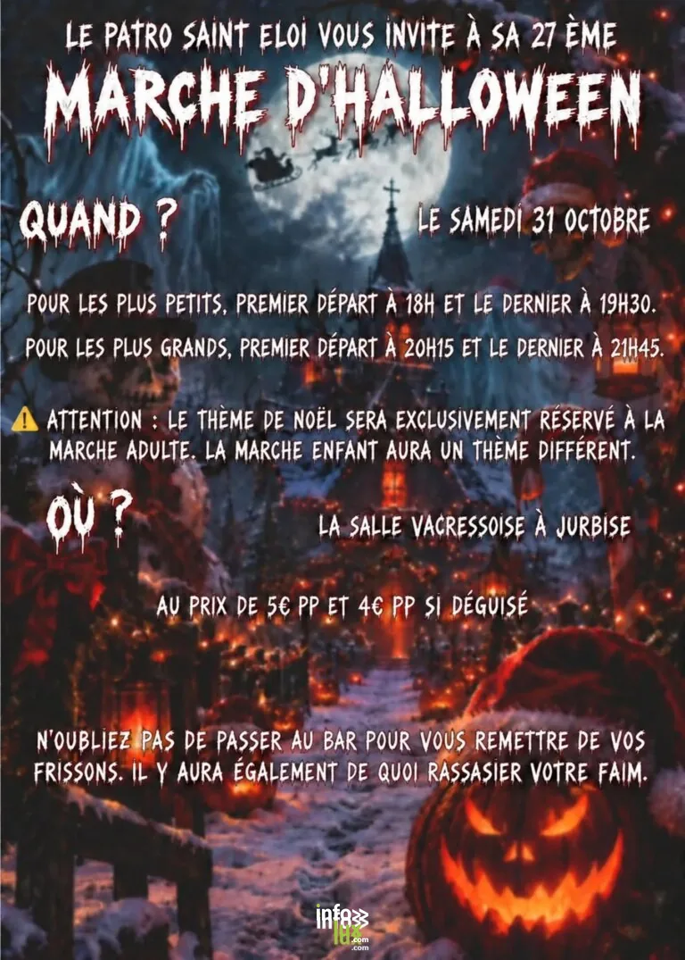 Jurbise > Marche > 27e marche d’Halloween du Patro Saint-Éloi 2026