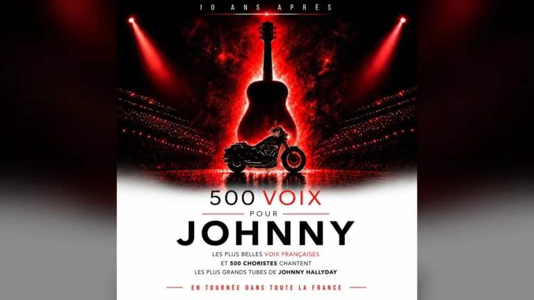 Affiche officielle de 500 Voix pour Johnny, tournée 2027