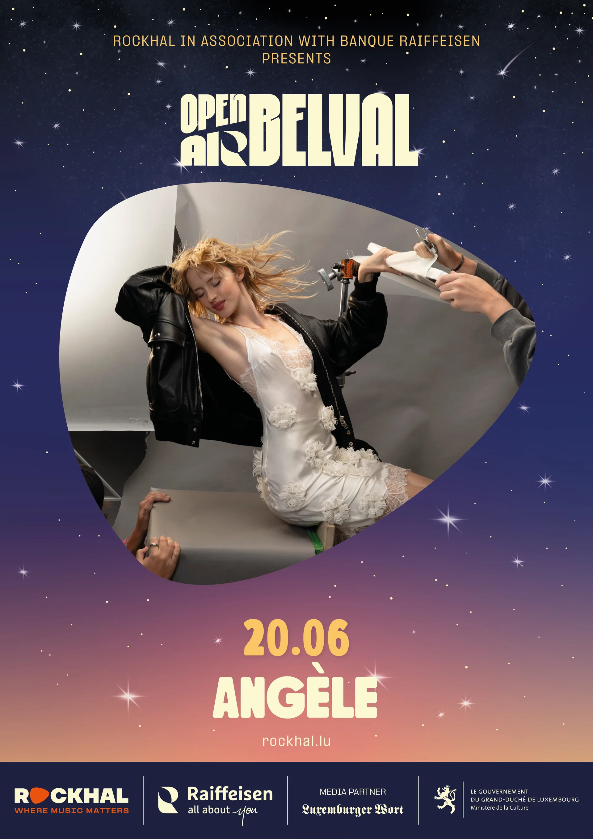 Affiche du concert d’Angèle à l’Open Air Belval, 20 juin 2027
