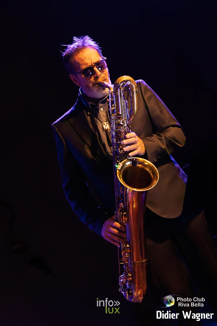 Alain Cupper Quintet, Académie de Musique de Braine-l’Alleud, 10 octobre 2026 : Alain Cupper au saxophone baryton (photo Didier Wagner, Photo-Club Riva-Bella)