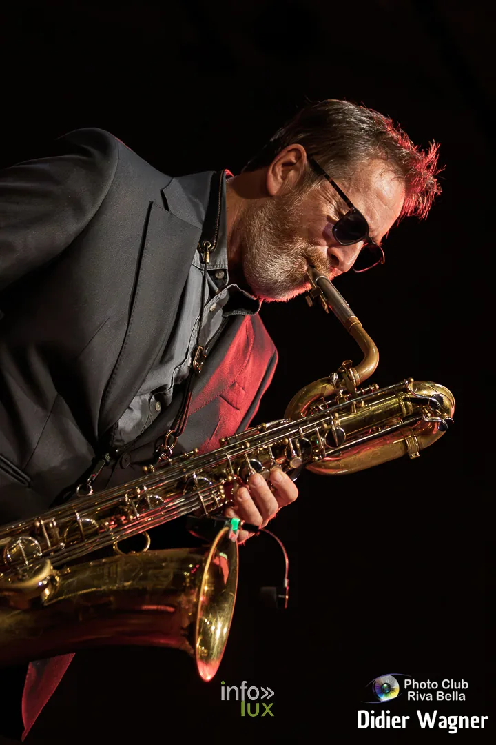 Alain Cupper Quintet, Académie de Musique de Braine-l’Alleud, 10 octobre 2026 : Alain Cupper au saxophone baryton (photo Didier Wagner, Photo-Club Riva-Bella)