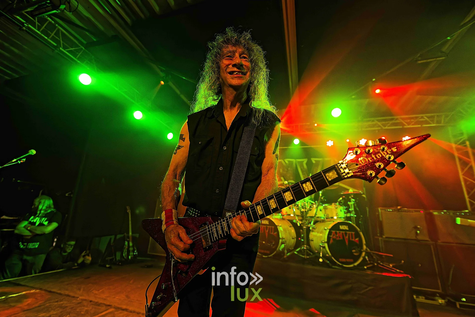 Anvil sur la scène du Zik-Zak d’Ittre, 21 octobre 2026, soirée Anvil, Killer et Spirit War (photo Sante Broccolo)