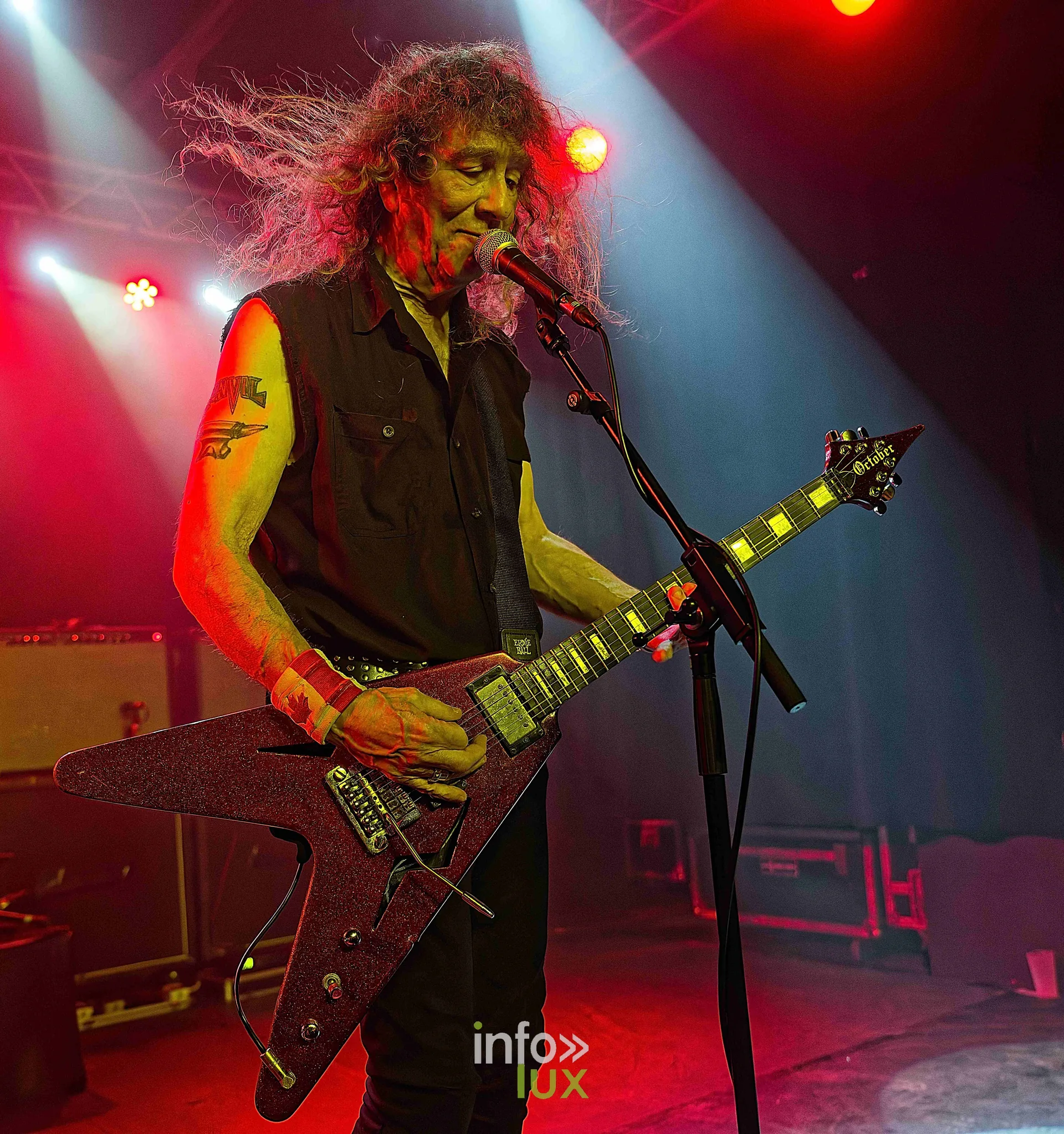 Anvil sur la scène du Zik-Zak d’Ittre, 21 octobre 2026, soirée Anvil, Killer et Spirit War (photo Sante Broccolo)