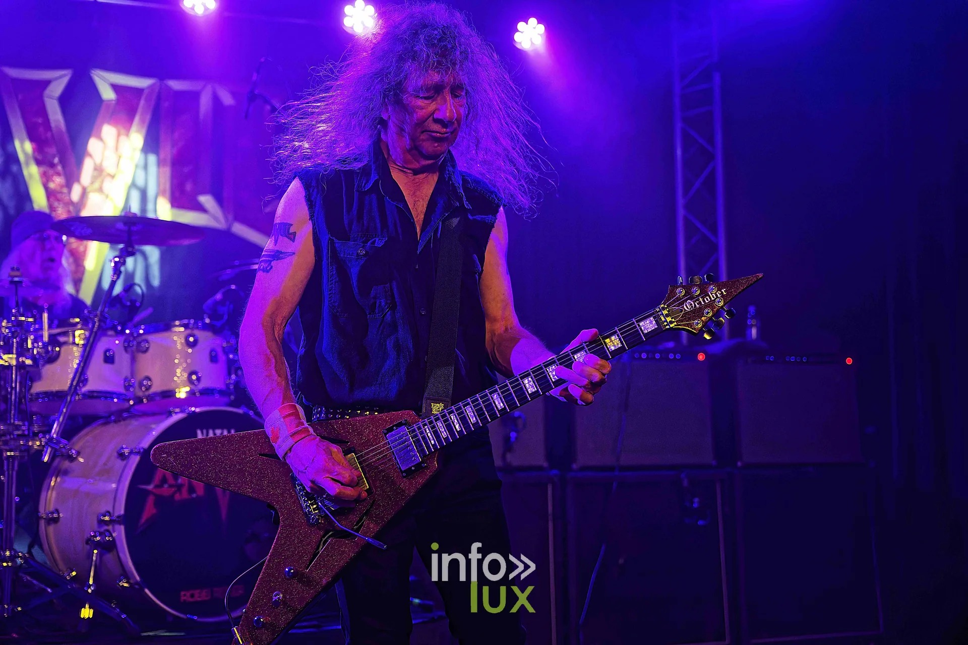 Anvil sur la scène du Zik-Zak d’Ittre, 21 octobre 2026, soirée Anvil, Killer et Spirit War (photo Sante Broccolo)