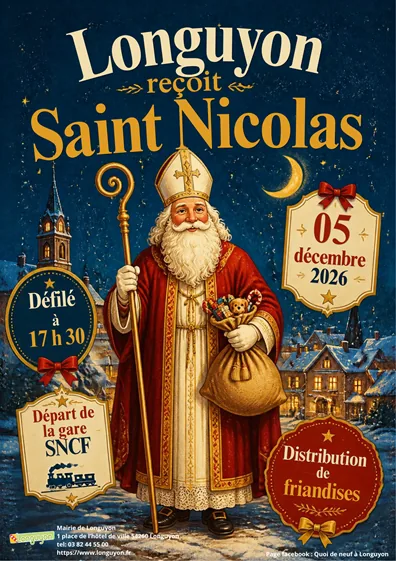 Longuyon > Saint-Nicolas > Arrivée de saint Nicolas et cortège de chars 2026