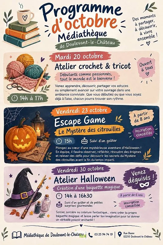 Doulevant-le-Château > Atelier > Atelier d’Halloween : fabrication d’une baguette de sorcier 2026