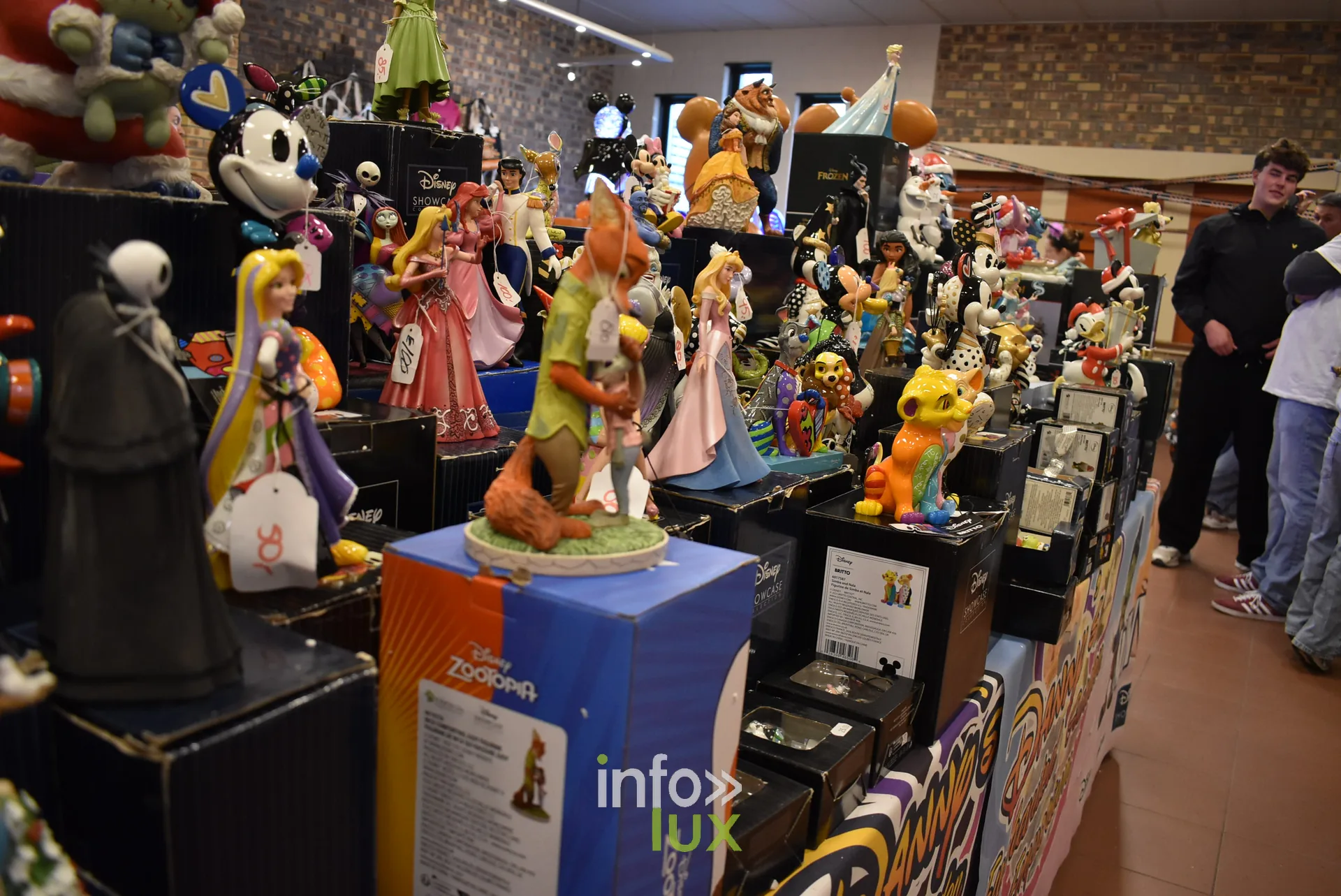 Meeting Disney et pop culture « Entre Ombres et Lumière » de Be Maf, Maison de Tous, Braine-l’Alleud, 31 octobre 2026 : des figurines de collection (photo info-lux.com)