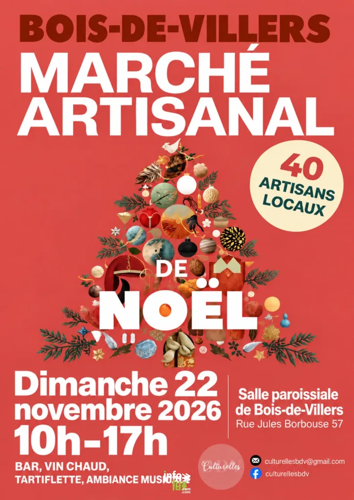 Bois-de-Villers > Marché de Noel > Marché artisanal de Noel de Bois-de-Villers - affiche