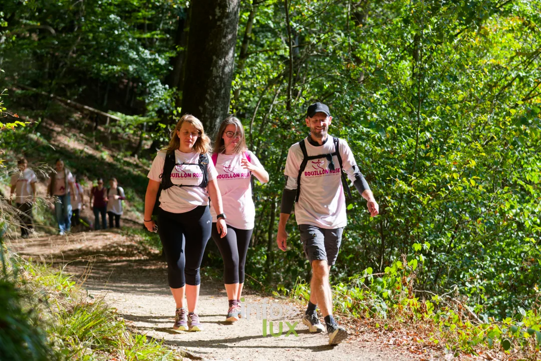 Bouillon Rose 2026 à Bouillon : marcheurs sur un sentier en forêt