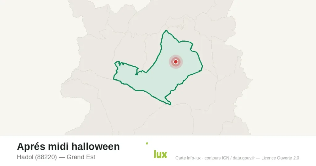 Carte : Aprés midi halloween à Hadol