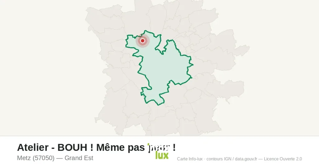 Carte : Atelier - BOUH ! Même pas peur ! à Metz