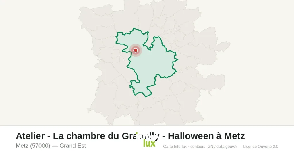 Carte : Atelier - La chambre du Graoully - Halloween à Met à Metz