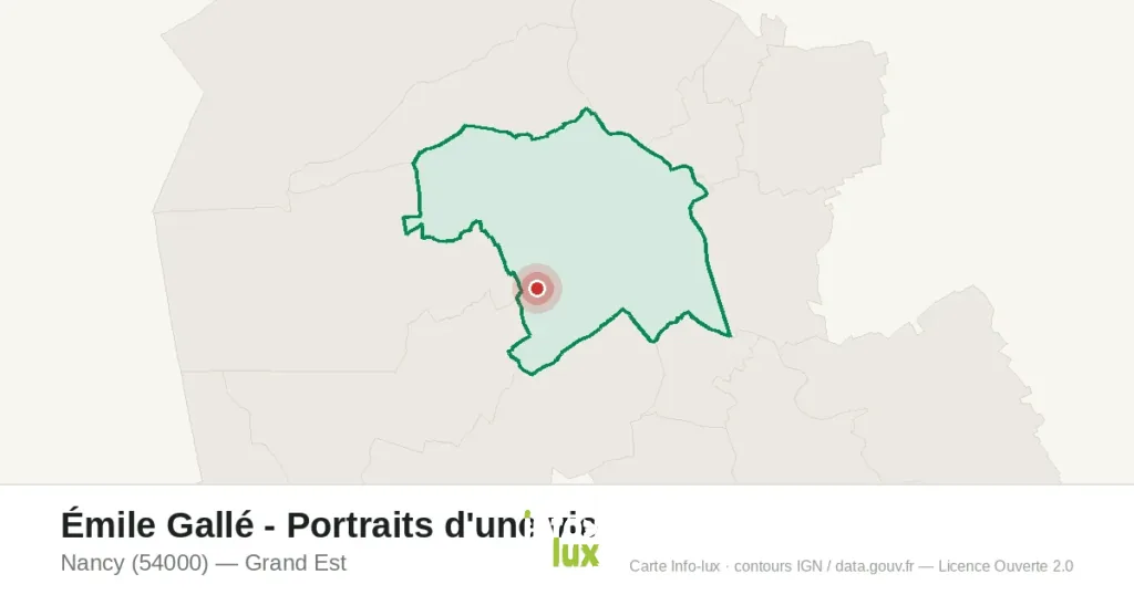Carte : Émile Gallé - Portraits d'une vie à Nancy
